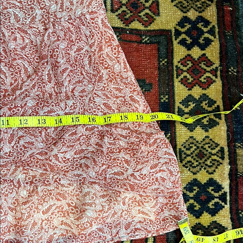 Sezane Carolina Skirt Red Paisley Print 36 - Picture 7 of 7